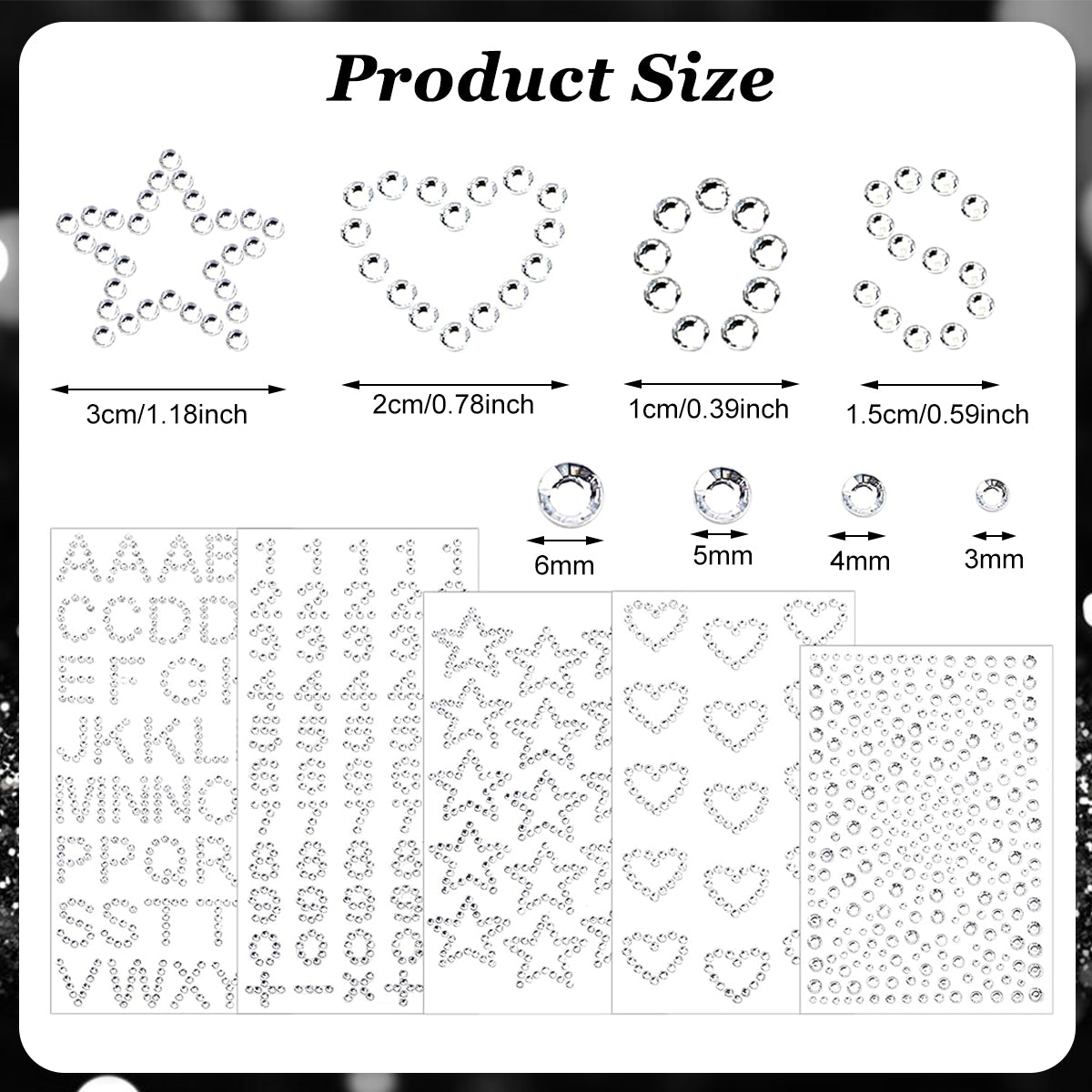 MAYCREATE Rhinestones Face Gems, Letter Rhinestones Sticker, Self-Adhesive Face Stickers, Shimmering Heart Numbers Stickers for Face, Hair, Makeup, Body, DIY Crafts, Festival Decal Decor MAYCREATE Rhinestones Face Gems, Letter Rhinestones Sticker, Self-Adhesive Face Stickers, Shimmering Heart Numbers Stickers for Face, Hair, Makeup, Body, DIY Crafts, Festival Decal Decor